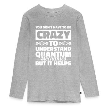 Physics Physicists Quantum Physics - Teenager Premium Organic Long Sleeve Shirt - heather grey - Front