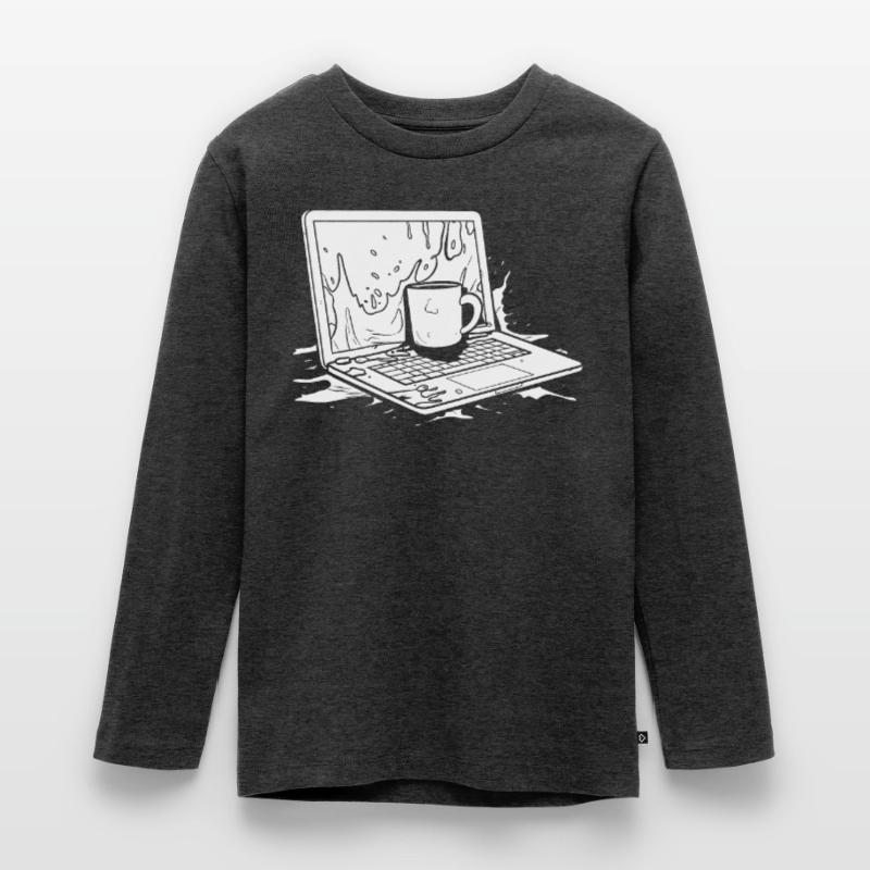 Developer, Coder, Programmer, Coffee Teenager Premium Organic Long Sleeve Shirt