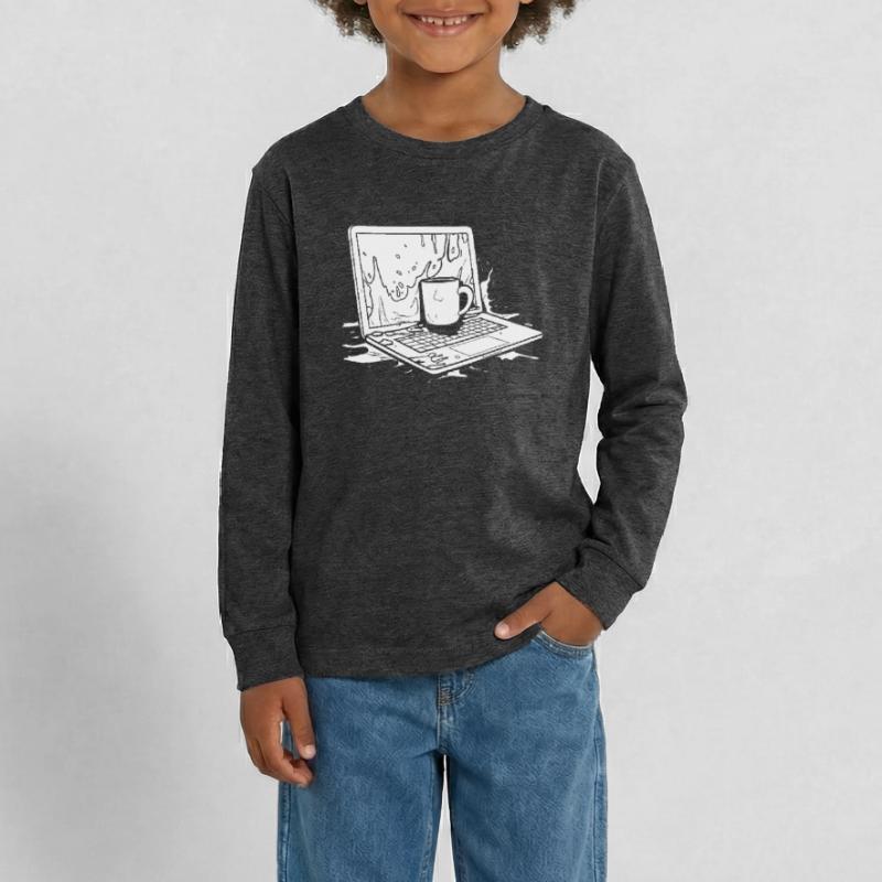 Developer, Coder, Programmer, Coffee Teenager Premium Organic Long Sleeve Shirt