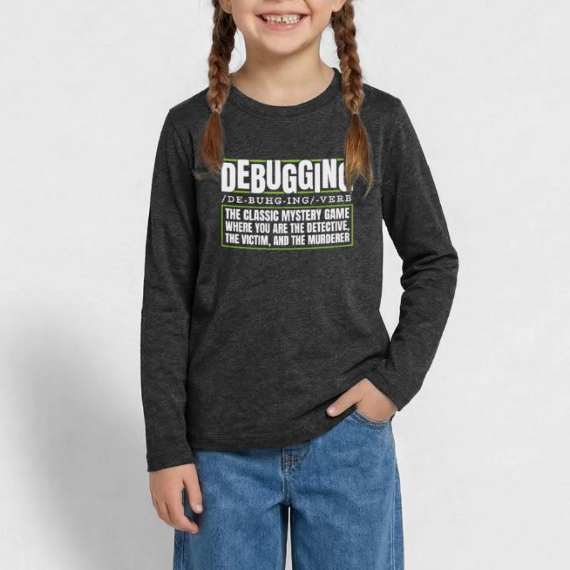 Developer, Coder, Programmer, Debugging Teenager Premium Organic Long Sleeve Shirt