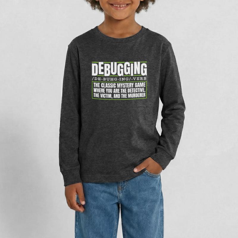 Developer, Coder, Programmer, Debugging Teenager Premium Organic Long Sleeve Shirt