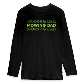 Tonte de tondeuse à gazon - T-shirt manches longues Premium Ado - noir - Devant - AI Model Kid Female (0cm)