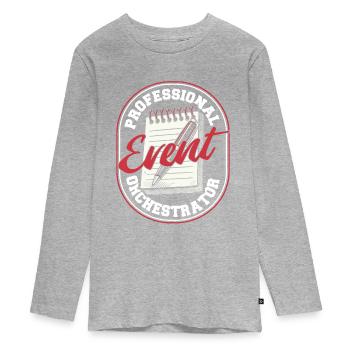 Organisateur d’événements - T-shirt manches longues Premium Ado - gris chiné - Devant