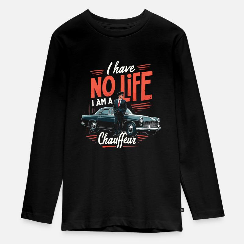 Chauffeur - T-shirt manches longues Premium Ado - noir