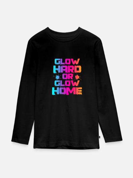 Neon - Teenager Premium Bio Langarmshirt - Schwarz