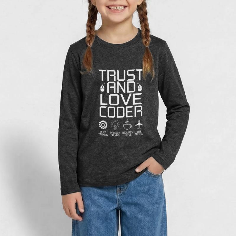 Coder programmer coffee developer gift Teenager Premium Organic Long Sleeve Shirt
