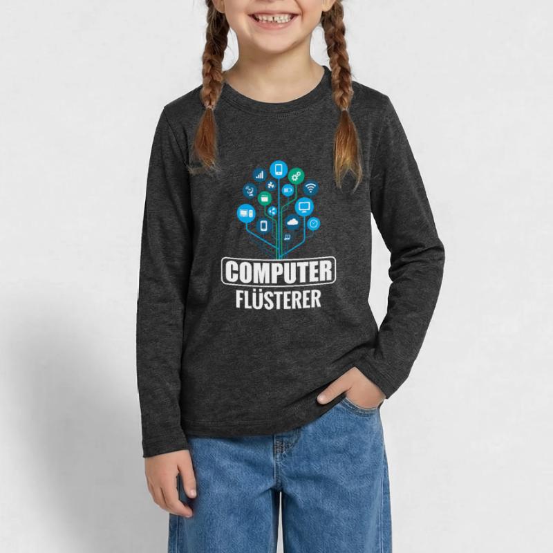Programmierer Informatik Admin Computer Flüsterer Teenager Premium Bio Langarmshirt