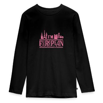 L’Union européenne l’Union européenne Brexit Europe - T-shirt manches longues Premium Ado - noir - Devant - AI Model Kid Female (0cm)