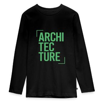 Architecte - T-shirt manches longues Premium Ado - noir - Devant - AI Model Kid Female (0cm)