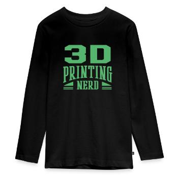 Printing Model Printer CAD Printing 3D Printing Hobby - Teenager Premium Organic Long Sleeve Shirt - black - Front - AI Model Kid Female (0cm)