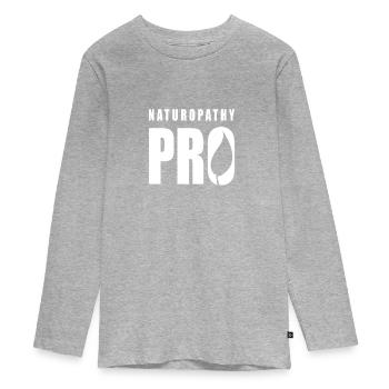 Team Naturopathy Healing Healer Naturopath - Teenager Premium Organic Long Sleeve Shirt - heather grey - Front