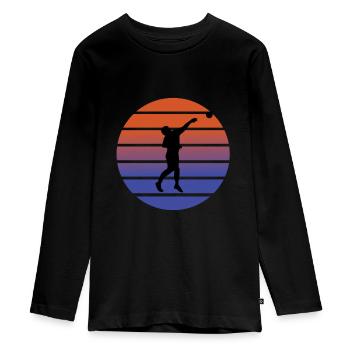 Lancer du poids - T-shirt manches longues Premium Ado - noir - Devant - AI Model Kid Female (0cm)
