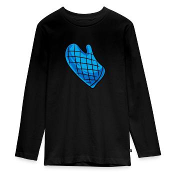 Gants de four - T-shirt manches longues Premium Ado - noir - Devant - AI Model Kid Female (0cm)