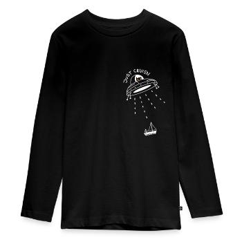 Segeln Segelboot Lustiger Segler - Teenager Premium Bio Langarmshirt - Schwarz - Vorne - AI Model Kid Female (0cm)