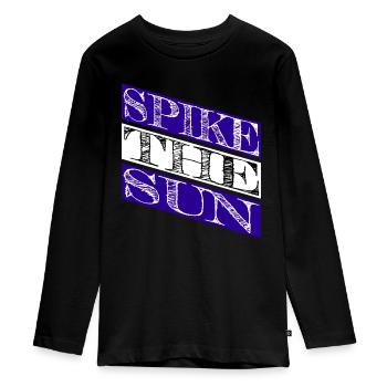 sayings beach volleyball matches - Teenager Premium Bio Langarmshirt - Schwarz - Vorne - AI Model Kid Female (0cm)