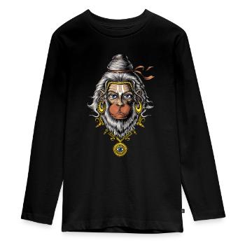 Dieu hindou Hanuman - T-shirt manches longues Premium Ado - noir - Devant - AI Model Kid Female (0cm)