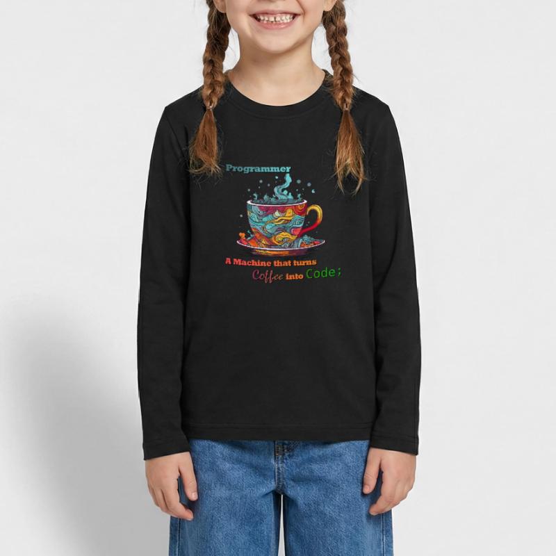 Programmeur - Coffee into Code T-shirt manches longues Premium Ado
