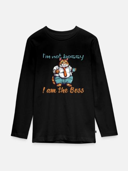 I'm not bossy - Teenager Premium Bio Langarmshirt - Schwarz