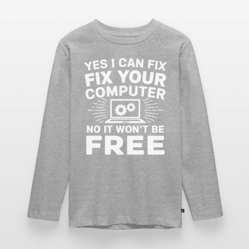 Administrator Support Nerd Computer Tech Teenager Premium Organic Long Sleeve Shirt