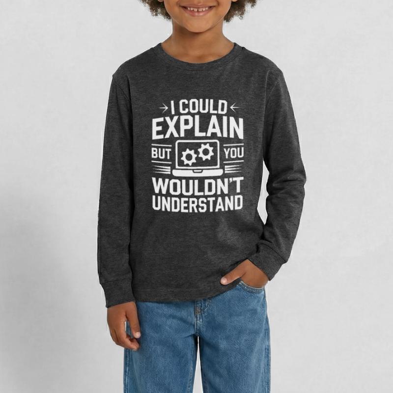 Administrator Support Nerd Computer Tech Teenager Premium Bio Langarmshirt