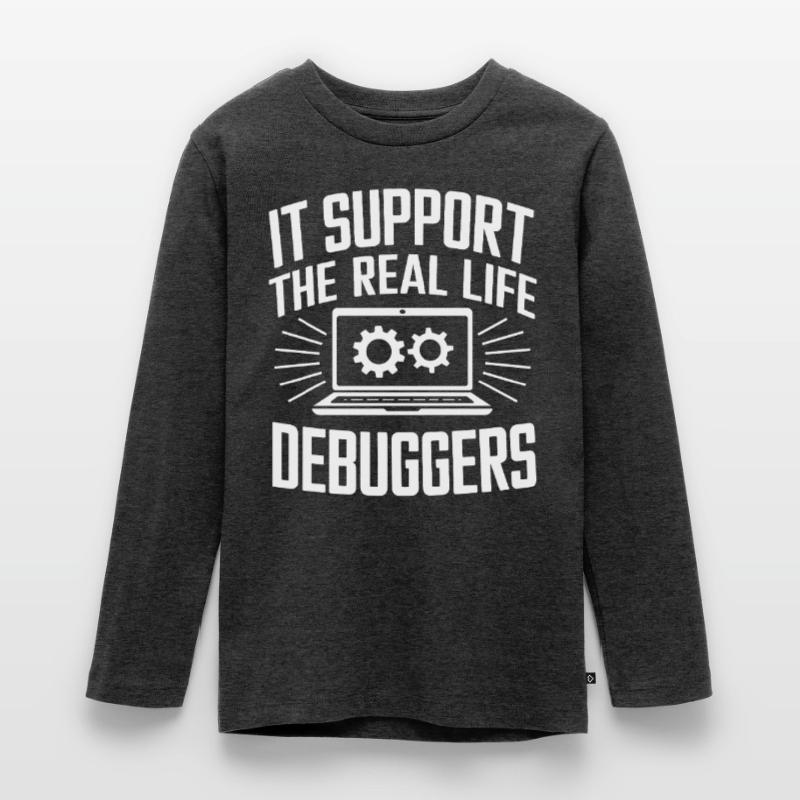 Administrator Support Nerd Computer Tech Teenager Premium Bio Langarmshirt