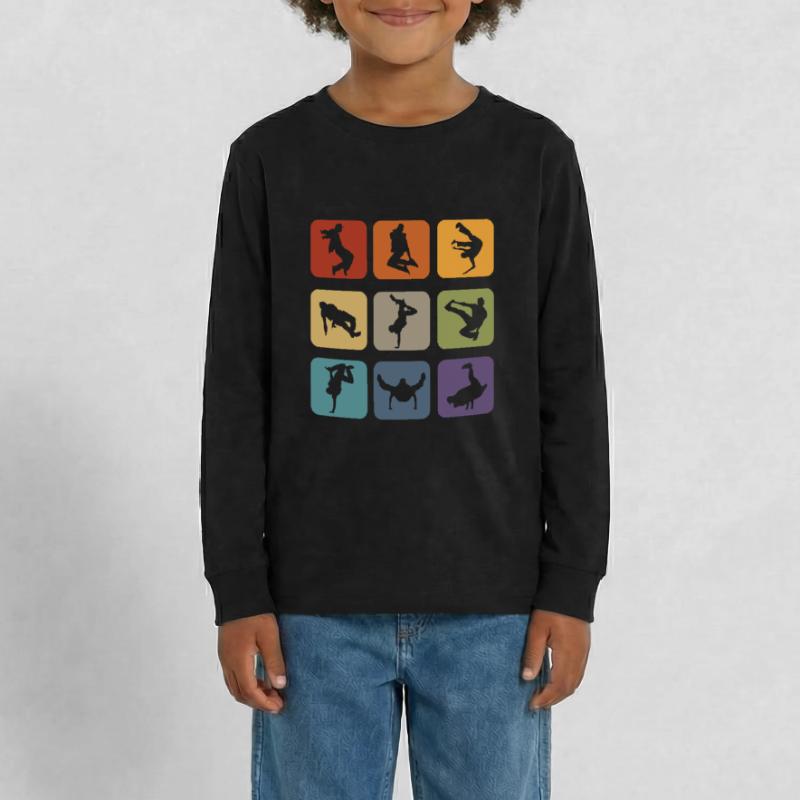 Breakdancer Breakdance B-Boying Tänzer Geschenk Teenager Premium Bio Langarmshirt