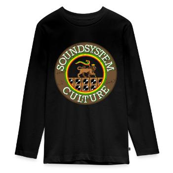 Reggae Reggae Soundsystem - Teenager Premium Bio Langarmshirt - Schwarz - Vorne - AI Model Kid Female (0cm)