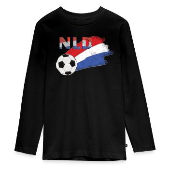 Drapeau Hollande - T-shirt manches longues Premium Ado - noir - Devant - AI Model Kid Female (0cm)