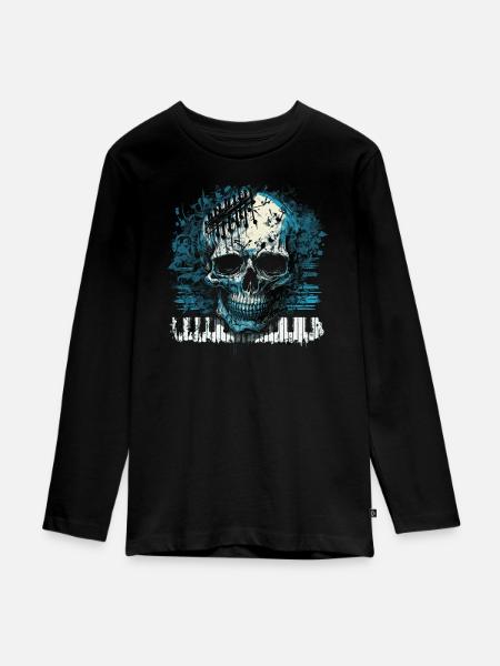 Horrorklavier - Teenager Premium Bio Langarmshirt - Schwarz