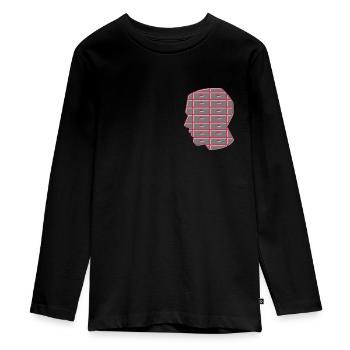 Give up pigeonholing! - Teenager Premium Organic Long Sleeve Shirt - black - Front - AI Model Kid Female (0cm)
