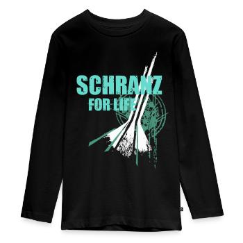 We love SCHRANZ music Partyshirt Club motif Dj - T-shirt manches longues Premium Ado - noir - Devant - AI Model Kid Female (0cm)