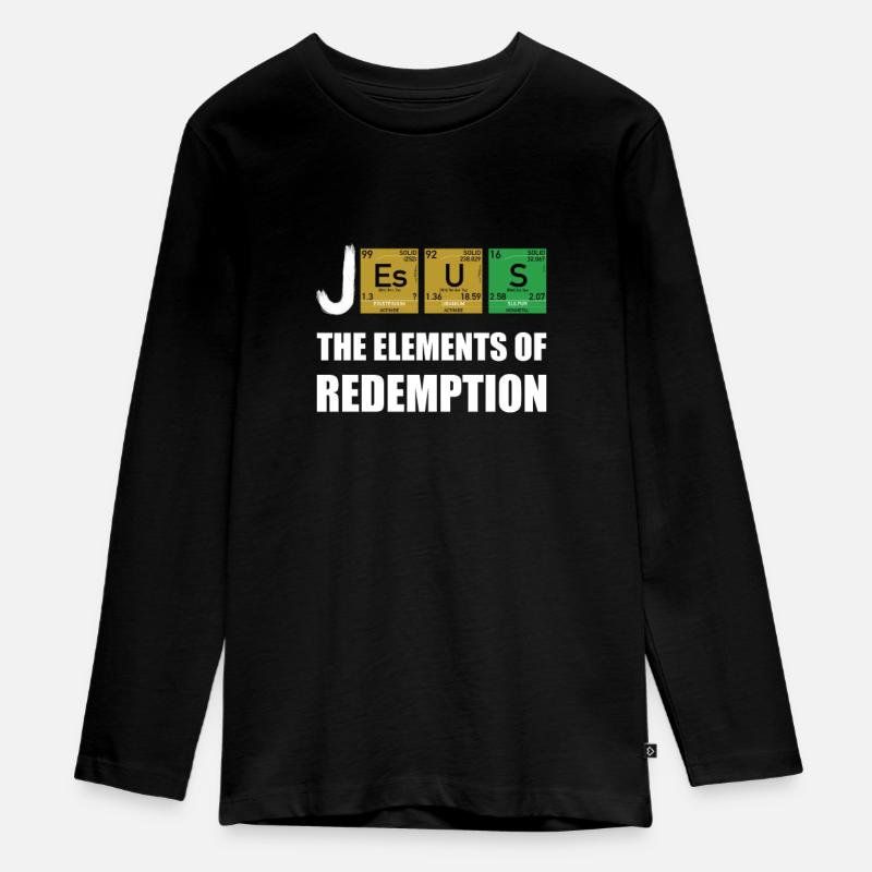 Déclaration de nerd drôle chrétien - T-shirt manches longues Premium Ado - noir