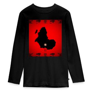Africa maat oeil osiris rouge et noir - T-shirt manches longues Premium Ado - noir - Devant - AI Model Kid Female (0cm)
