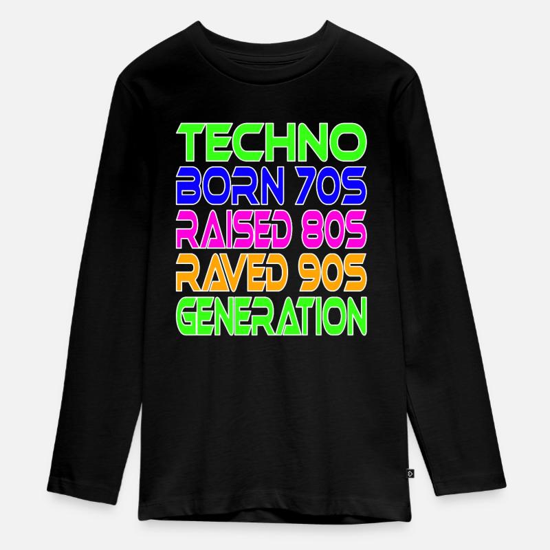 Génération Techno - T-shirt manches longues Premium Ado - noir
