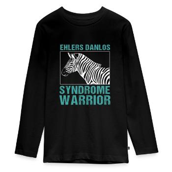 Ehlers-Danlos-Syndrom EDS HSD - Teenager Premium Bio Langarmshirt - Schwarz - Vorne - AI Model Kid Female (0cm)