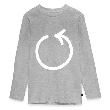 Flèche de cercle - T-shirt manches longues Premium Ado - gris chiné - Devant