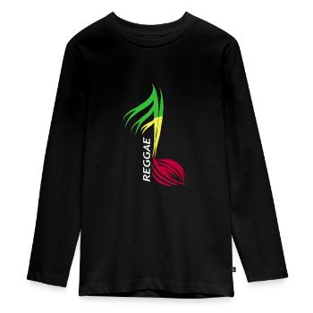 Rasta Rastafarian reggae - T-shirt manches longues Premium Ado - noir - Devant - AI Model Kid Female (0cm)