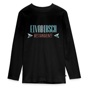 Abi auf sächsisch, eivabibsch bestanden - Teenager Premium Bio Langarmshirt - Schwarz - Vorne - AI Model Kid Female (0cm)