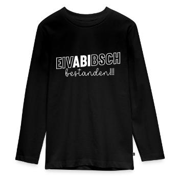 Abitur auf sächsisch, eivabibsch bestanden - Teenager Premium Bio Langarmshirt - Schwarz - Vorne - AI Model Kid Female (0cm)