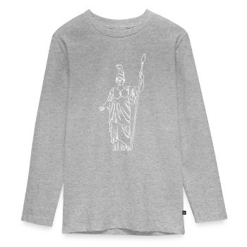 Athena Greek mythology Greek god - Teenager Premium Organic Long Sleeve Shirt - heather grey - Front