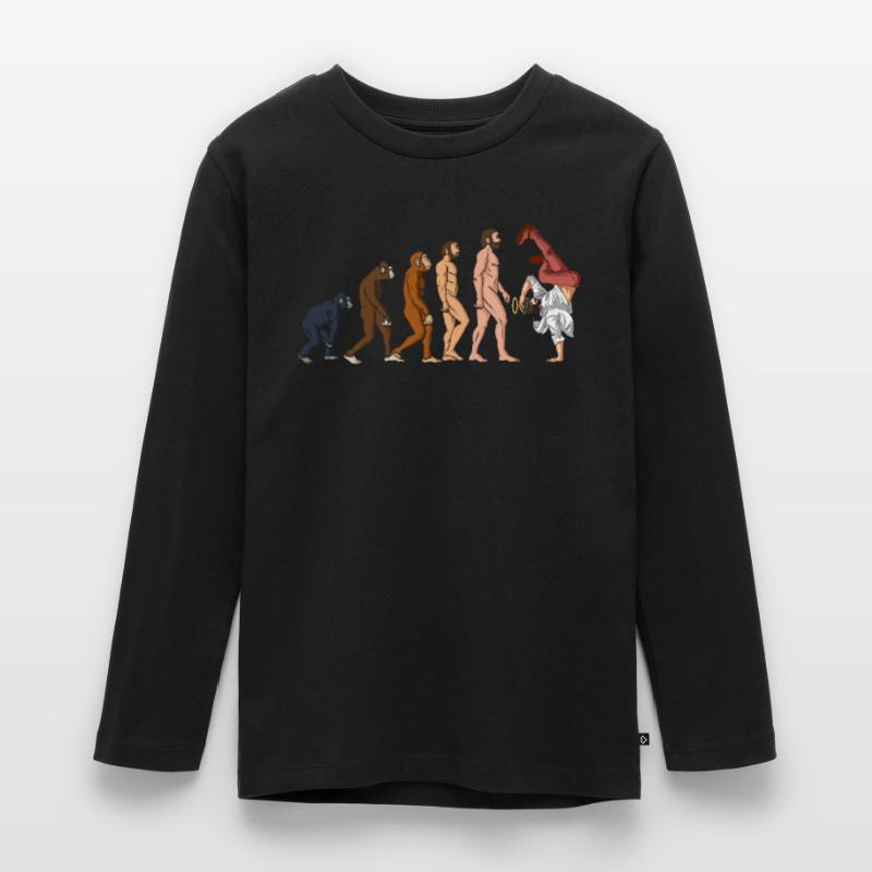 Breakdancing Evolution Breakdancer Break Dance Teenager Premium Bio Langarmshirt