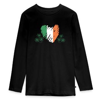 Irland Irisch Lustig Spruch St Patricks Day - Teenager Premium Bio Langarmshirt - Schwarz - Vorne - AI Model Kid Female (0cm)