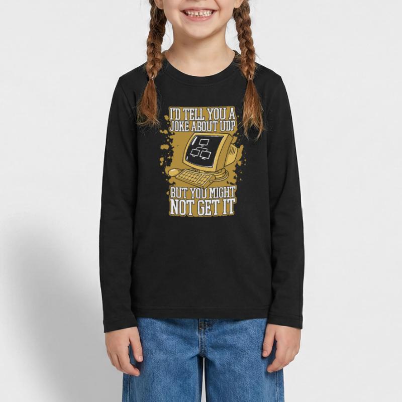 Je vous raconterais une blague sur UDP Developer Coder T-shirt manches longues Premium Ado