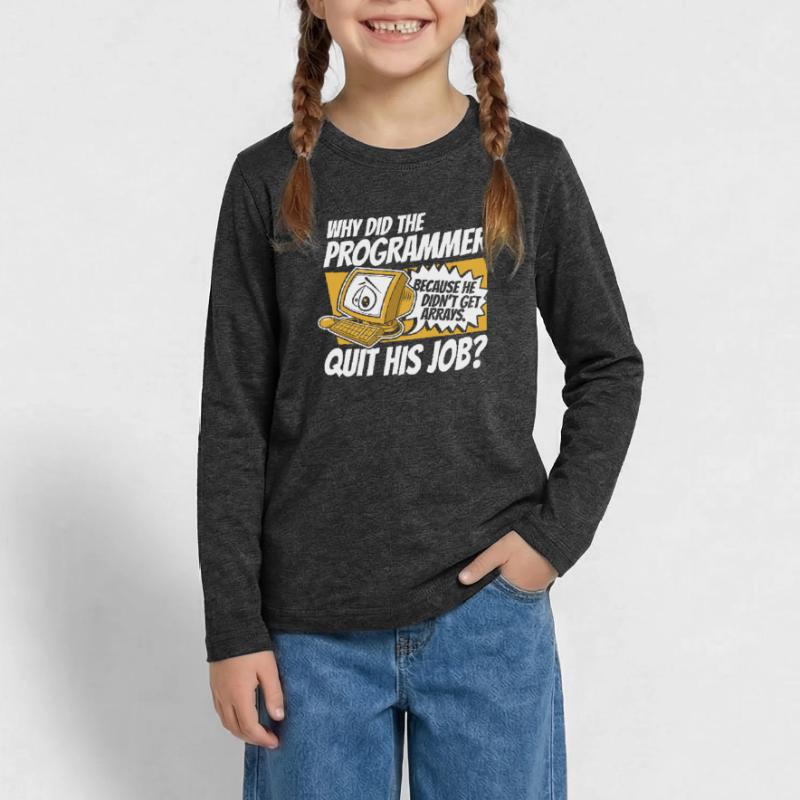 Pourquoi Programmer a-t-il quitté Job Developer Coder T-shirt manches longues Premium Ado