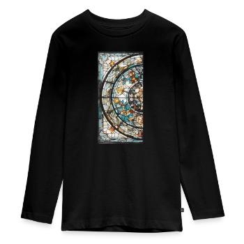 Glasmalerei - Glasmalerei Künstler - Teenager Premium Bio Langarmshirt - Schwarz - Vorne - AI Model Kid Female (0cm)