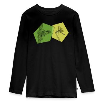 Kröte Kaulquappe Laubfrosch Froschzüchter Frosch - Teenager Premium Bio Langarmshirt - Schwarz - Vorne - AI Model Kid Female (0cm)