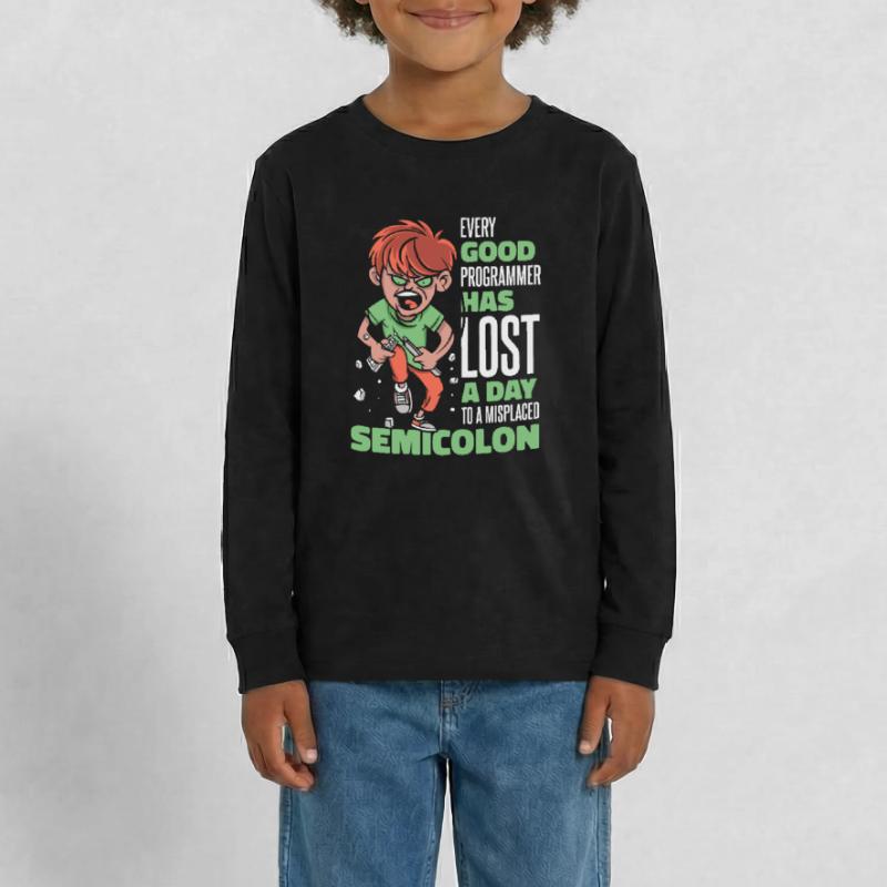 A perdu un jour à cause d’un codeur de points-virgules égaré T-shirt manches longues Premium Ado
