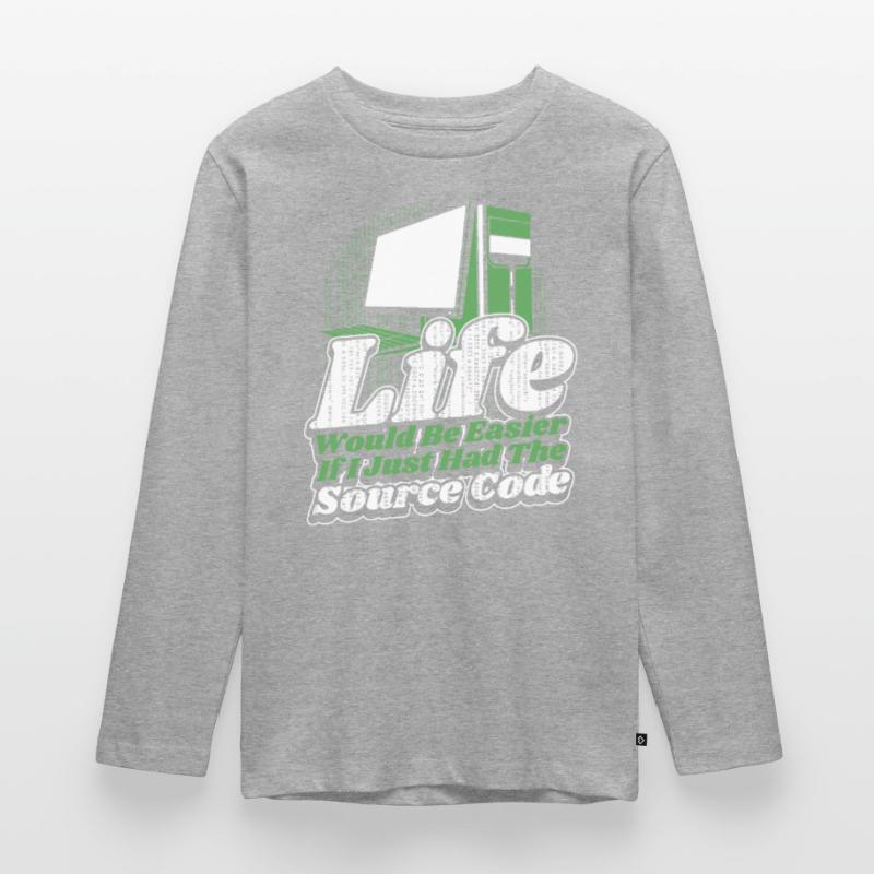 La vie serait plus facile Développeur Coder Programmeur T-shirt manches longues Premium Ado