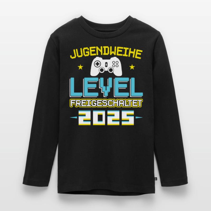 Jugendweihe 2025 Mädchen Junge Teenager Premium Bio Langarmshirt