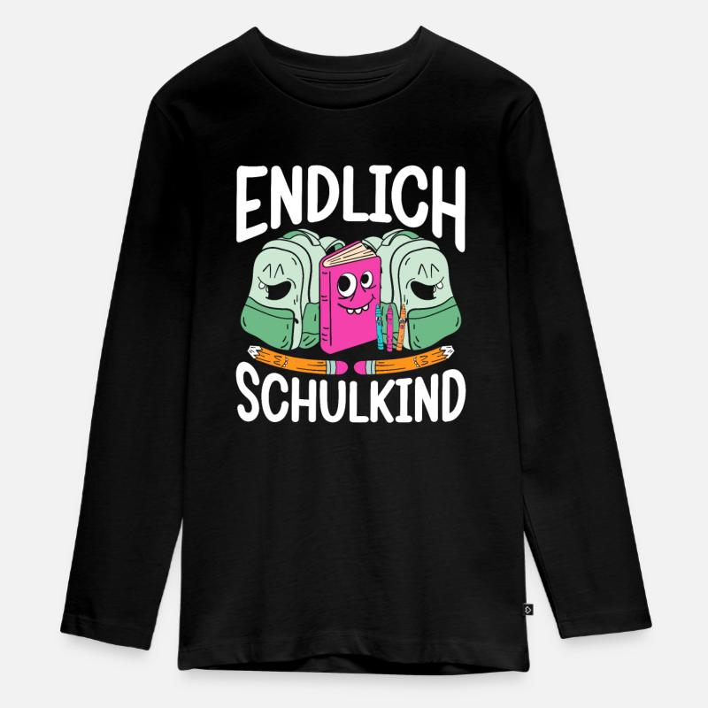 École 1ère année - T-shirt manches longues Premium Ado - noir